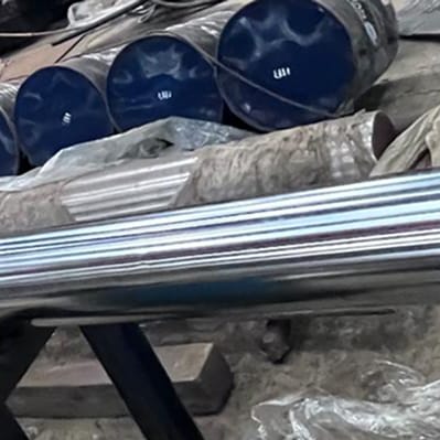 A hard chrome plated bar after grinding and polishing