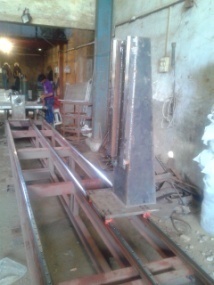 The hard chrome plating line at MGE with twelve metre tanks
