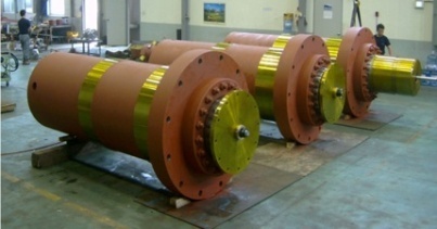 Hydraulic cylinder bodies being manufactured at the MGE works in Taloja MIDC
