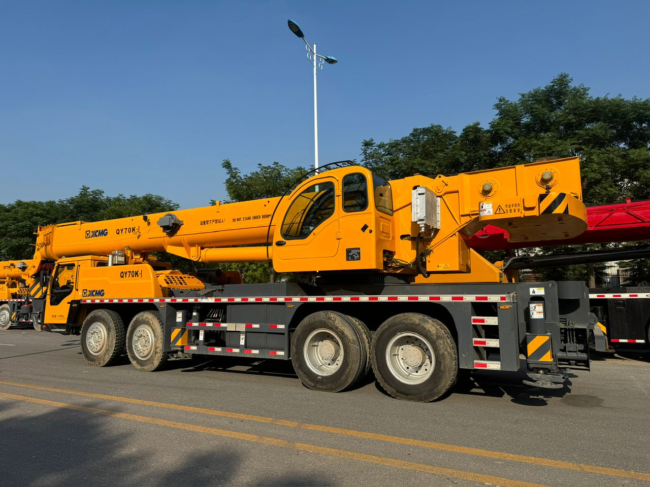 MGE 70 tonne truck mounted telescopic crane in road travel configuration
